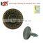 27L concave shape hollow single prong round metal jeans button for denim garment