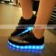 2016 hot chaussure led Novelty new unise luminous shoes men & women fashion USB recharge Shuffle girl elena in youtube LED Shoes