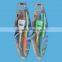 Nylon bristle tooth brush with dental floss and dental floss pick
