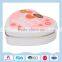 Sweet heart shaped gift tin box for wedding candy