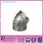 Malleable cast iron 45 degree square edge elbow