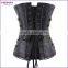 2016 Newly Steampunk Style Black Women Corset with Chain and Stud Detail