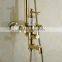 Durable hot sale bathroom gold rainfall shower set