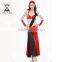Wuchieal wholesale 2015 Elegant Spandex Long Arabian Ballroom Performance Costume Dress for Women