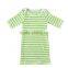 Boutique 2016 spring summer newest eco-friendly cotton custom baby romper striped girls pajamas easter newborn baby clothing