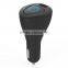 usb mini portable car charger with bluetooth earphone