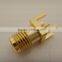 5 insertion Female Straight PCB through hole SMA connector