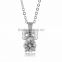 Shiny Crystal Rhinestone Pendants White Gold Plated Zinc Alloy Chain Bowt Charm Floating Necklace Accessory Cheap Choker Jewelry