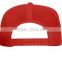 High quality 5 panels with sponge on the front mesh on back red colour embroidery custom fashion ash ketchum hat