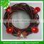 White christmas garland with candle decoration