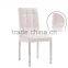 Dinning chair with fabric covering and high rebound sponge,stainless steel legs