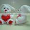 Valentine's Day Lovely Gift Red Heart Plush Rabbit Toy
