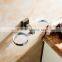 bathroom accessory with brass double cup holder for shower rail.