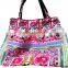 HIPPIE BOHO thailand handmade festival hmong JUMBO Hmong Hil Tribal Pom Pom fabric Tote Bag Handbag