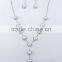 New arrival diamond around fancy pearl necklace set