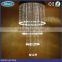 Hotel pmma modern crystal lobby chandelier light pendant light with 8 colors changing