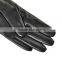 Fashion ladies sheepskin leather gloves with black bowknot cuff