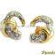 Fish Shape Diamond Earrings, Latest Diamond Earrings, Wedding Earring Jewelry