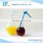 100ml/150ml/200ml/300ml/400ml/500ml Lamp bulb shape beverage plastic bottle with drinking straw and metal cap