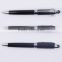 2017 High class metal free ink refill heavy weight full shiny black roller ball pen with custom logo