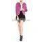 Women's 100% chinese knitted mink coat fur without collar