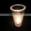 cheap glass candle holder/clear glass wax empty jar