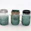 frosted Floral vessels glass vase with mesh lid
