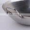 Machine Made Wok Round Big Stainless Steel Korea King Wok