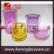 glass candle holder set of 4 pcs colorful jars for ornament