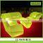 NEW arrival environmental plastic shell illuminated led glowing party sofa