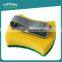 Toprank Customized Colorful Kitchen Cleaning Dish Pot Sponge Scourer Durable Plastic Handle Magic Green Sponge Scouring Pad