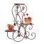 3-Tiered Scroll Decorative Metal Garden Patio Standing Plant Flower Pot Rack Display Shelf Holds 3-Flower Pot stand