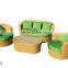 All weather garden used outdoor wicker cane sofa set