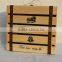 2016 customized handmade 4 bottle wooden wine gift box