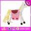 2016 Wholesale cheap kids mini wooden toy horse for sale W06D031