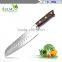 7 inch VG10 Damascus santoku knife The Brazilian rosewood handle