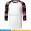 2016 cheap casual O Neck 3/4 Sleeve Floral Raglan T-shirt tee Tops for Women