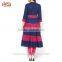 Latest pakistani kurti designs images navy blue and pink printed designer long ladies kurta design