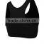 OEM black color spandex plain sports bra high support