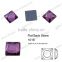 Decorative flat back square shape glass stones for garment accessories