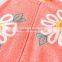 Latest big flowers embroidery knitting girls sweater with metal zipper