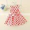 2017 summer cute kid dress Red Dot baby Bow-knot dress children summer casual one piece dress