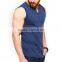 Mens plain blank button neck Tank sleeveless polo shirt Tops