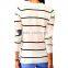 boyfriend style Y neck button up stripe cardigan 2015 woman with patch pockets