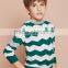 Children quality cashmere knitted striped pattern kids pullover sweater for boys