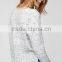 OEM clothing manufacturing knitted wool dot pattern womens sweaters with low price