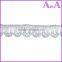 African 100% polyester 3 wide decorative cotton lace trim wholesale