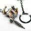 Wholesale 1PC Gunmetal Mini Tattoo Machine Key Chains & Key Ring