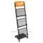 Heavy duty black color magazine brochure shelf HS-ZL06