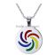 LGBT Gay & Lesbian Pride Stainless Steel Rainbow Gay Pride Pendant Necklace Gift